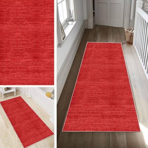 Poaegle Rot Teppich Läufer Flur Abstrakt Lang rutschfest Waschbar Vintage Kücheläufer Teppich Läufer 40x90cm Dauerhaft Läuferteppich Flurläufer Korridor Meterware Poaegle Rot Teppich Läufer Flur Abstrakt Lang rutschfest Waschbar Vintage Kücheläufer Teppich Läufer 40x90cm Dauerhaft Läuferteppich Flurläufer Korridor Meterware von Poaegle