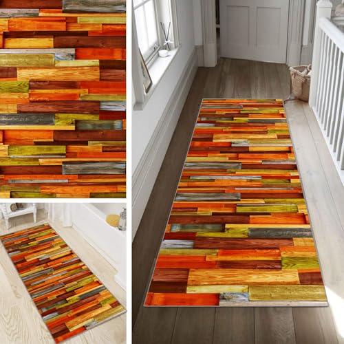 Poaegle Teppich Läufer Flur Bunt Lang rutschfest KücheLäufer Holzmaserung Waschbar Schlafzimmer Teppich Läufer 40x80cm Dauerhaft Läuferteppich FlurLäufer Korridor Meterware Poaegle Teppich Läufer Flur Bunt Lang rutschfest KücheLäufer Holzmaserung Waschbar Schlafzimmer Teppich Läufer 40x80cm Dauerhaft Läuferteppich FlurLäufer Korridor Meterware von Poaegle