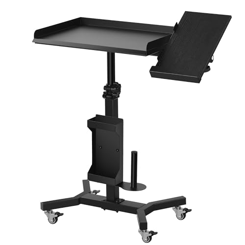 POARMEEY Tattoo Tray Cart on Wheels with Extension Drehbar Tattoo Table Station Versatile Rolling Tool Tray for Artist Studio and Beauty Salon von Poarmeey