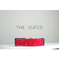 Lustiges Valentinstag Hundehalsband, Süßes Handgemachtes Herzhalsband "The Cupid" von PockyandPepper