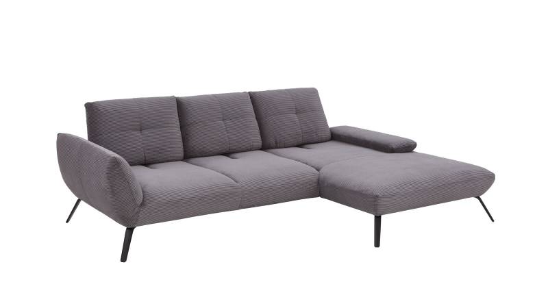 Poco Polstergruppe DOVER ca. 301x191cm in Stoff Cord Lincoln hellgrau von Poco