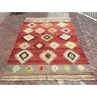 Vintage Teppich, Kelim Roter 111 "x 180 cm, Läufer von PocoVintage