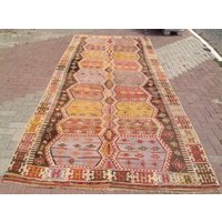 Wunderschöner Teppich, Kelimteppich, 593x von PocoVintage