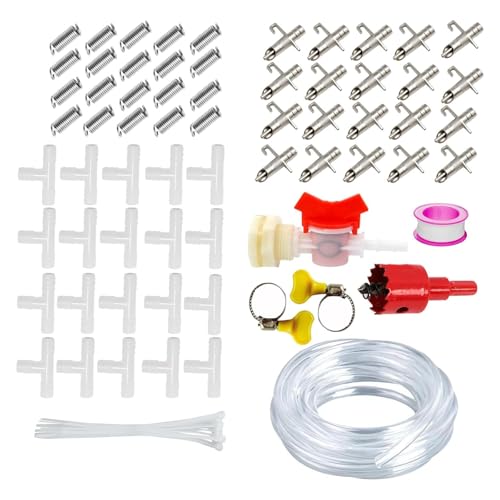10/20 Stück Automatische Kaninchen Bewässerungssysteme Kits mit Nippeln Trinker für kleine Haustiere und Geflügel Fütterung Versorgung Trinkwasser von Pocoiau
