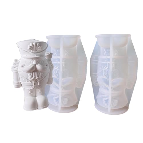 2 PCs Walnüsse Soldat Kerzenform Gussformen Soldat Figuren Silikonform Oramentpflaster von Pocoiau
