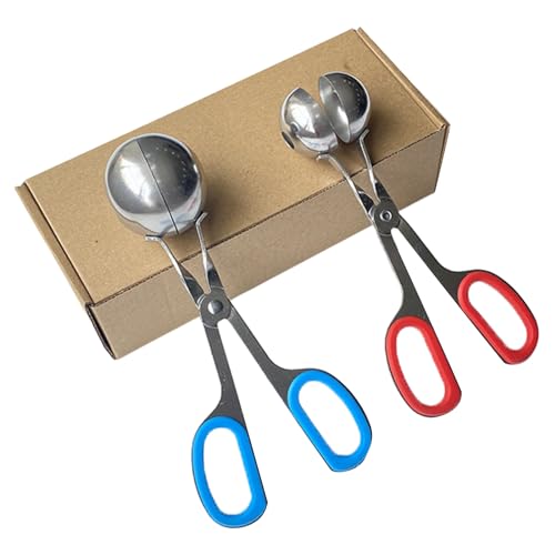 2pcs Fleischkugelhersteller Mit Grifffleischbällchen Die Formen Zum Kochen Von Multifunktional Metallreiskugel Machen von Pocoiau