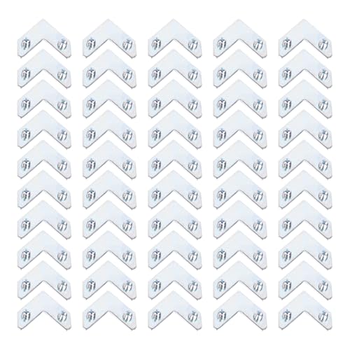 50 stabile Bilderrahmen-Befestigungshaken aus Aluminiumlegierung mit Schrauben, ideal zum Aufhängen von Kunst im Wohnzimmer oder in der Galerie, sichere Rahmenmontage von Pocoiau
