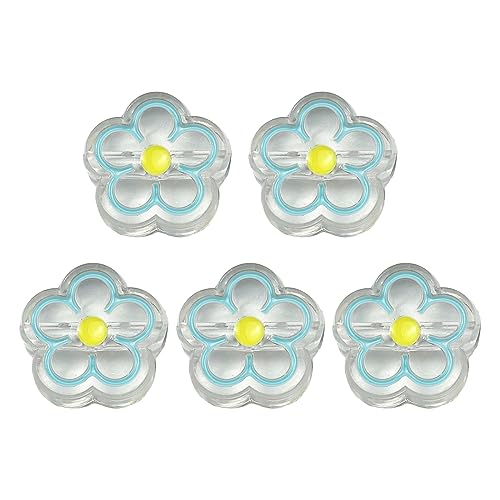Abstandshalter Perlen Klare Lose Perle Für Ohrringarmbänder Halskettenschmuck Machen Acryl Bunte Blumenperlen Kunst von Pocoiau