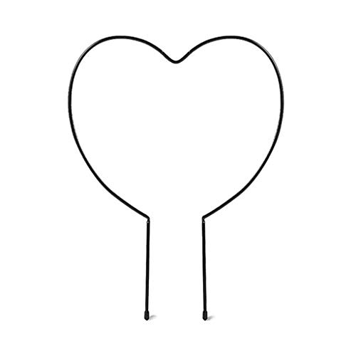 Garten-Pflanzenständer aus Eisen, rund, herzförmig, für Topf, Kletterranken, Autohalterung, Handyhalter von Pocoiau