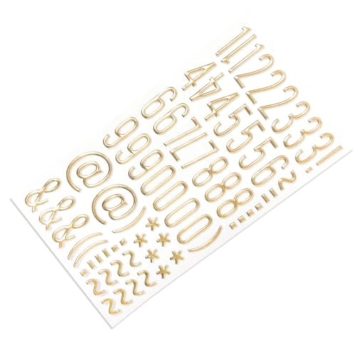 Gold Glitzernder Großer Buchstabenaufkleber Metallic Nummer Für Scrapbooking Journal Notebook Foto Album Crafting von Pocoiau