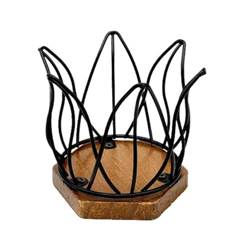 Kaffeekapselhalter aus Eisen auf Holzbasis, großer Halter für Espresso-Kapseln, Heimorganisation, Kaffeekapsel-Tablett von Pocoiau