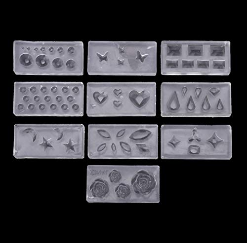 Mondstern-Form, 3D-Silikonform, Nägel, Kunst, Schnitzform für Dekorationen, Pflegewerkzeug für Mädchen, 10 Stück von Pocoiau