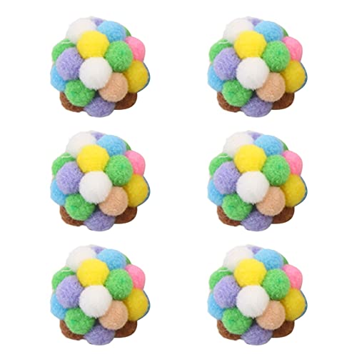 Pocoiau 1Set Cute Funny Toy Toy Stretch Plüschkugeln Einzigartige Farbenfrohe Interaktive Widerstände Für Biss Für Innenkatzen von Pocoiau
