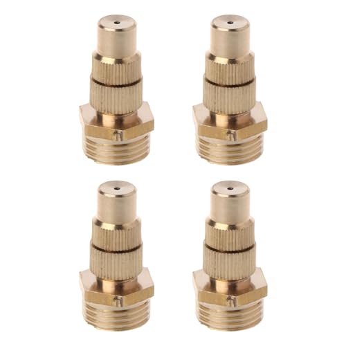 Pocoiau 4pcs 1/2 Zoll Verstellbare Rasengärten Misting Sprühdüsen Kühlung Wassermessing Bewässerung Hohe Zerstäubungsdüsen Pocoiau 4pcs 1/2 Zoll Verstellbare Rasengärten Misting Sprühdüsen Kühlung Wassermessing Bewässerung Hohe Zerstäubungsdüsen von Pocoiau
