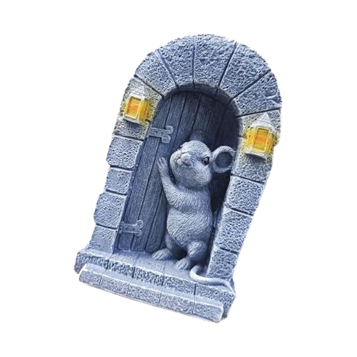 Pocoiau Fantasievolle Mausfigur Mit Steintextur Perfekt Für Geschichtenerzählen Und Garten Zeigen Verspielte Mauslandschaftsdekoration von Pocoiau