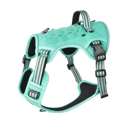 Pocoiau Großes Hundegeschirr aus robustem Oxford-Gewebe mit reflektierenden Streifen zur Verbesserung der Sichtbarkeit bei Nacht von Pocoiau