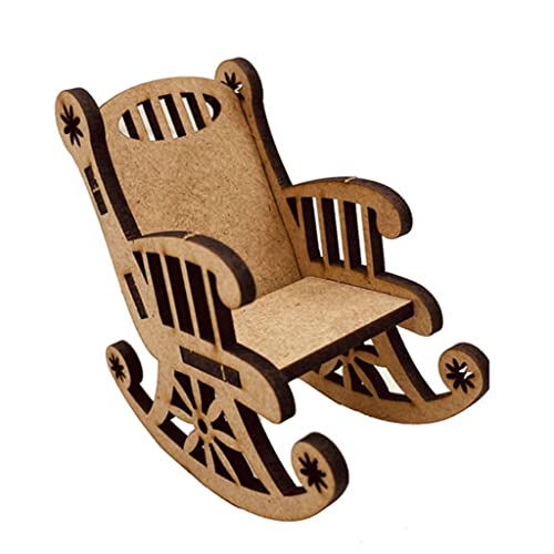 Pocoiau Kreativer Schaukelstuhl Landschaft Craft House Fairy Garten Dekorierte Accessoire Requisiten Kollektion Für Kinder Holzkinder Schaukelstühle Für Mädchen Jungen Freien von Pocoiau