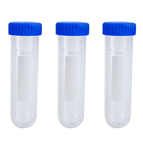 Pocoiau Professionelle 50 Zentrifugenrohre 3pcs/Pack Mit Beschreibbaren Weißen Laschen Mit Undichten SCOSS Schrauben CAPS Clear Labor Testbehälter Pocoiau Professionelle 50 Zentrifugenrohre 3pcs/Pack Mit Beschreibbaren Weißen Laschen Mit Undichten SCOSS Schrauben CAPS Clear Labor Testbehälter von Pocoiau