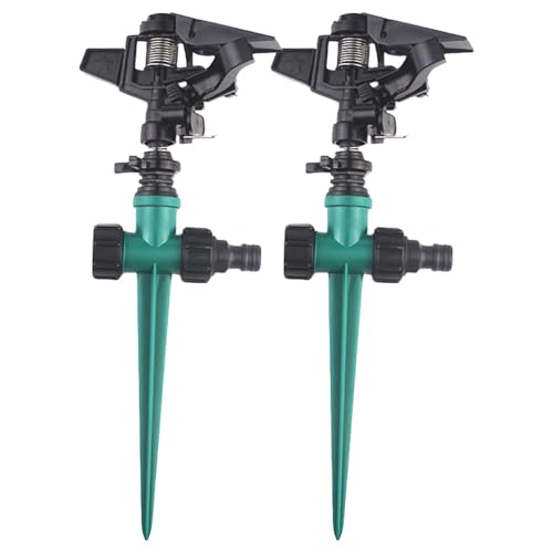 Pocoiau Rasensprenger, automatische rotierende Gartensprinklersysteme für Rasen und Pflanze mit 360-Grad-Abdeckung und einstellbaren Sprühwinkeln von Pocoiau