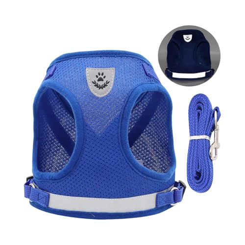 Pocoiau Reflektierende Hundekabelbaum Atmungsaktive Netzweste Mit Seil Für Kleine Hunde Sicherung Haustier Freien Freien Sommerkabelbaum von Pocoiau