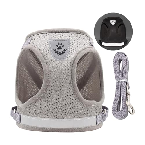 Pocoiau Reflektierende Hundekabelbaum Atmungsaktive Netzweste Mit Seil Für Kleine Hunde Sicherung Haustier Freien Freien Sommerkabelbaum von Pocoiau