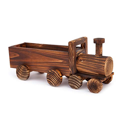 Pocoiau Retro Holz Zug Blower Topf Sukkulente Pflanzenstopf Bonsai Pflanzer Hausgarten Hängende Blumenkindständer von Pocoiau