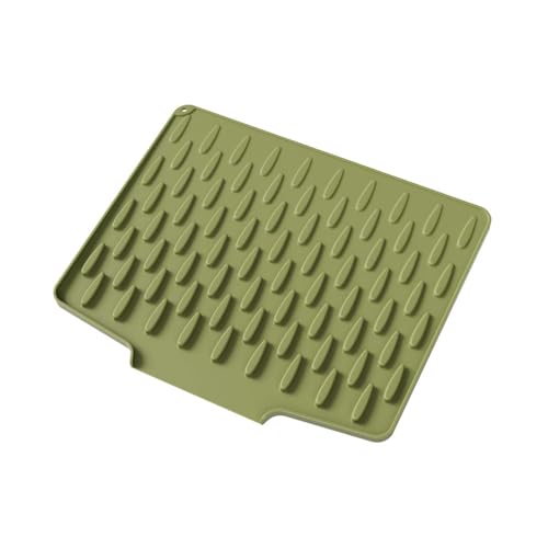 Rutschfeste Abtropfschale aus Silikon, abgeschrägtes Design für effizientes Wasser und Küche, Arbeitsplattenmatte von Pocoiau