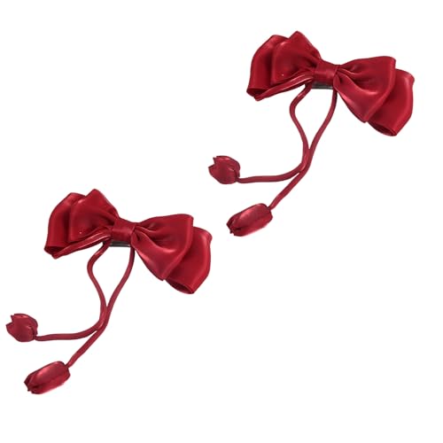 Set mit 2 wiederverwendbaren Raffhaltern für Fenstervorhänge, elegante Rosen, Schleifenhalter, Schnallen für Zuhause, Hochzeiten, Partys, Schleifen, Vorhang-Raffhalter von Pocoiau