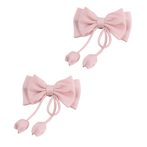 Set mit 2 wiederverwendbaren Raffhaltern für Fenstervorhänge, elegante Rosen, Schleifenhalter, Schnallen für Zuhause, Hochzeiten, Partys, Schleifen, Vorhang-Raffhalter von Pocoiau