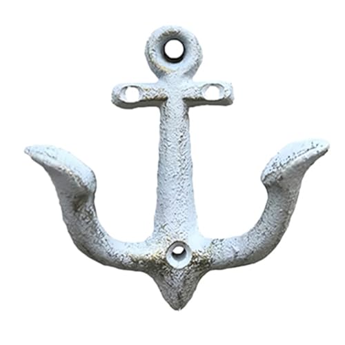 Stabile Eisenanker Haken Mit Antiken Design Einfache Installation Wandmontierte Haken Für Eingangszimmer Wohnzimmer Aufbewahrung Marine Themed Wand Organisatoren von Pocoiau