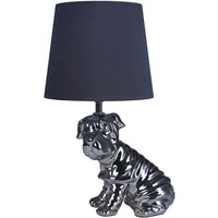 POCOline Keramik_Tischleuchte silber grau Keramik B/H/L: ca. 21x39x21 cm E14 1 Brennstellen von Pocoline