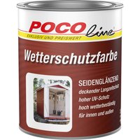 POCOline Wetterschutzfarbe anthrazit seidenglänzend ca. 0,75 l von Pocoline