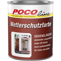 POCOline Wetterschutzfarbe rot seidenglänzend ca. 0,7 l von Pocoline