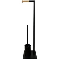 Stand-WC-Garnitur schwarz Metall von Pocoline