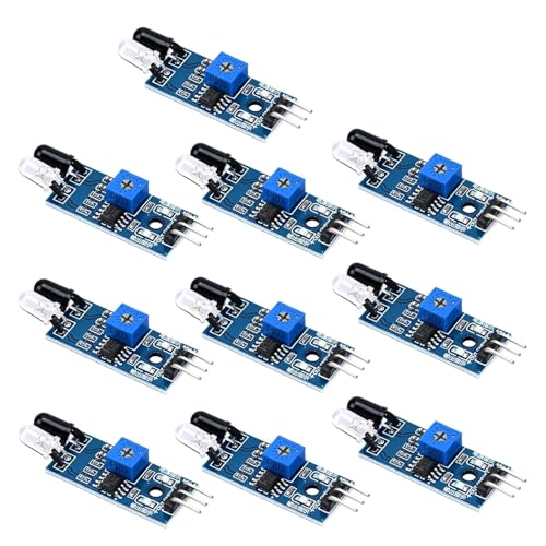 10 stücke IR Infrarot Hindernisvermeidungssensormodul für Smart autoroboter 3-draht-photoelektrischer Reflexionssensor von Podazz