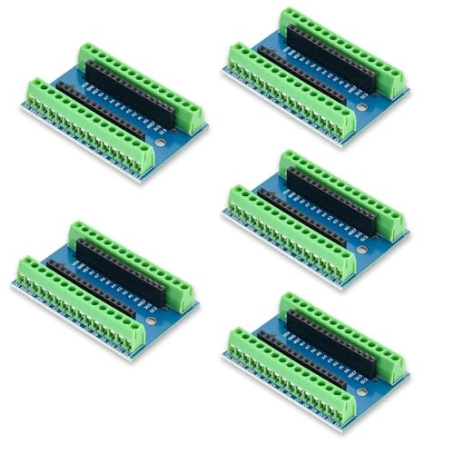 5 Stück für Nano V3.0 3.0 Controller Terminal Adapter Erweiterungsplatine Nano IO Shield Einfache Erweiterungsplatte für Arduino Nano AVR ATMEGA328P 5 Stück für Nano V3.0 3.0 Controller Terminal Adapter Erweiterungsplatine Nano IO Shield Einfache Erweiterungsplatte für Arduino Nano AVR ATMEGA328P von Podazz