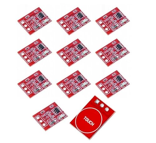 TTP223 Selbstverriegelung kapazitiver Touch-Schalter-Modul, DC 2,5 V - 5,5 V, digitales kapazitiver Touch-Sensor-Schaltermodul, Einkanal-Umwandlung von Podazz