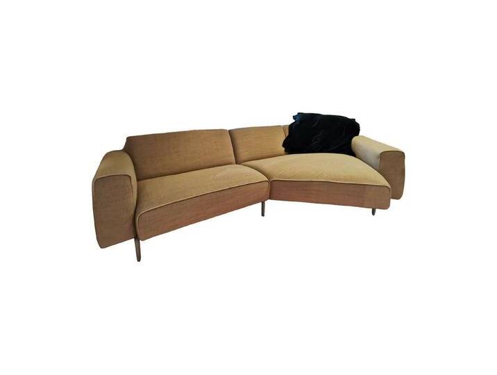 pode 3-Sitzer Ecksofa Melloo Stoff Essential 2 Peyote Beige Keder Creme Gestell, beige von Pode