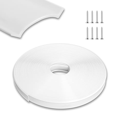 2,5 cm (1 Zoll) Wohnmobil-Vinyl-Zierleisten-Einsatz 15 m mit 8 Schrauben, Wohnmobil-Schraubenabdeckung, Wohnmobil-Wetterabisolierung außen, Eckleiste, Außenregenrinne und Dachkante, Gummiverkleidung von Podoy