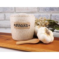 Handgemachte Keramik Zuckerdose | Gesprenkelte Haferflocken Auf Naturbraunem Ton Lebensmittelsicher, Einzigartiges Geschenk Handgemachte Keramik Zuckerdose | Gesprenkelte Haferflocken Auf Naturbraunem Ton Lebensmittelsicher, Einzigartiges Geschenk von PodunkPottery