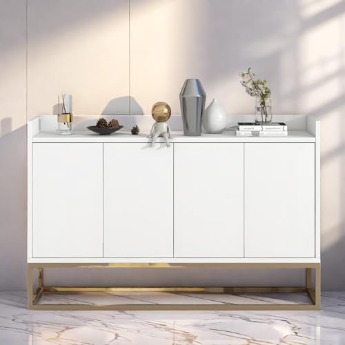 Poeahu Sideboard Weiß 120cm Breit Küchenschrank mit Arbeitsplatte Buffetschrank mit 4 Türen Küchenbuffet mit verstellbaren Ablagen für Esszimmer Wohnzimmer Küche 120x30x80 cm Poeahu Sideboard Weiß 120cm Breit Küchenschrank mit Arbeitsplatte Buffetschrank mit 4 Türen Küchenbuffet mit verstellbaren Ablagen für Esszimmer Wohnzimmer Küche 120x30x80 cm von Poeahu