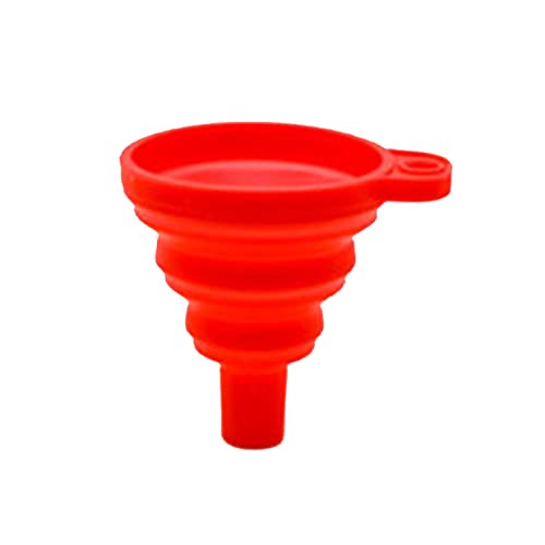 Poejetag Küche Silikon Faltbarer Trichter für Wasserflasche Flüssigpulver Transfer Food Grade Gadgets Mini Zubehör, Silicone, red von Poejetag