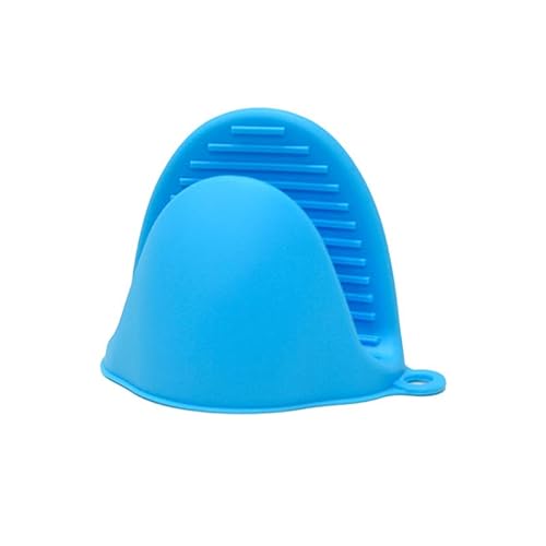 Poejetag Poejetag021 Küche Mini Ofenhandschuhe Silikon Hot Hand Anti-Rutsch Hitzebeständig Kochen Pinch Grip Topflappen Clip Handschuhe, Silicone, Blue von Poejetag