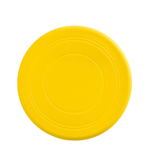 Poejetag Training Interaktives Spielzeug Haustier Silikon Frisbee Spiel Outdoor Sportspielzeug für kleine und mittlere Hunde gelb, Plastic, Black von Poejetag