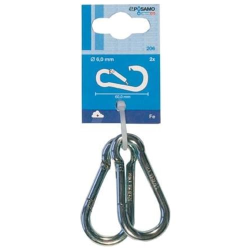 Karabinerhaken verz. 40x4.a 2Stck. von Pösamo