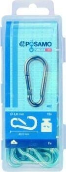 Karabinerhaken verzinkt 40x4 a 15 Stück Karabinerhaken verzinkt 40x4 a 15 Stück von Pösamo