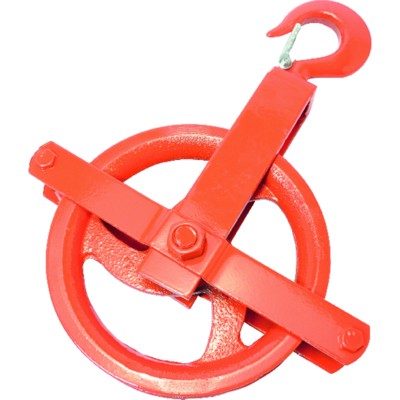 Klobenrad Stahl-rot-lackiert für Seil-øbis 25,0mm von Pösamo