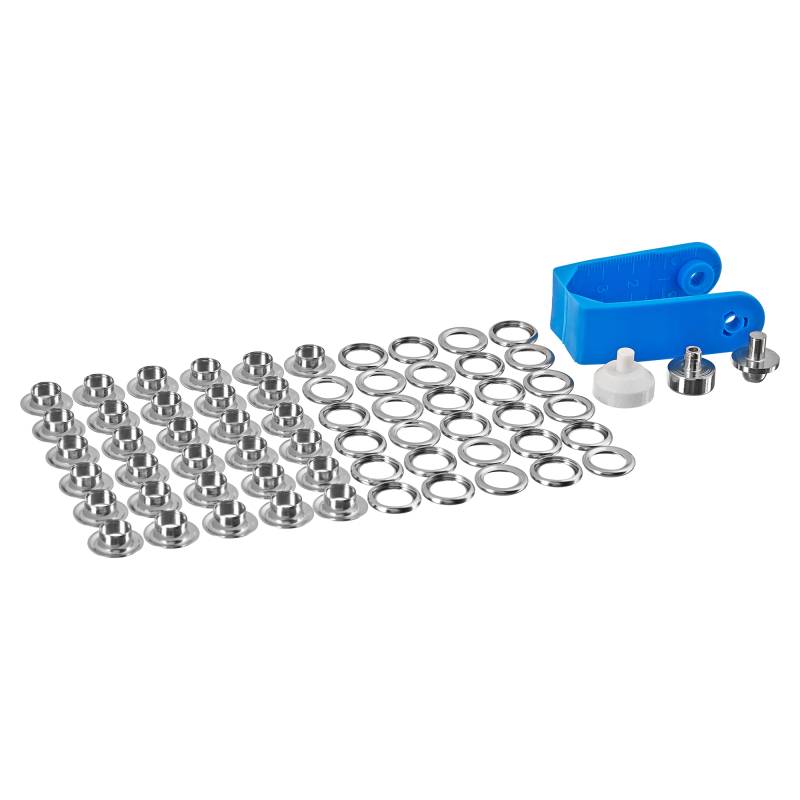 Pösamo Ösen mit Scheiben Messing vernickelt Ø 8 mm 30 Stück von Pösamo