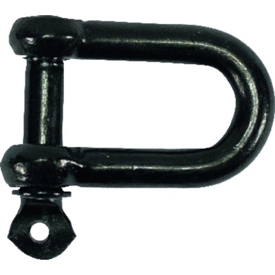 Schäkel gerade schwarz-Zn 10,0mm-3/8" von Pösamo