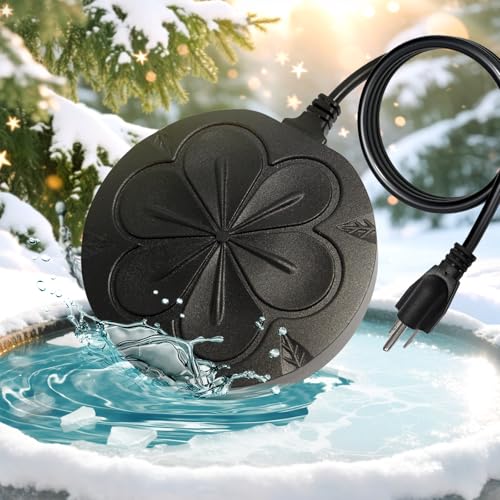 Vogeltränke Heizung für draußen im Winter, Vogeltränke Warmwasserbereiter 110W Teichenteiser Vogeltränke Enteiser Vollüberdachtes Aluminium - Glänzend Schwarz Vogeltränke Heizung für draußen im Winter, Vogeltränke Warmwasserbereiter 110W Teichenteiser Vogeltränke Enteiser Vollüberdachtes Aluminium - Glänzend Schwarz von Poffattr